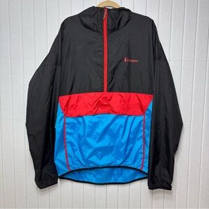 Cotopaxi Black Red and Blue ‎ Teca Quarter-Zip Windbreaker Size MXL